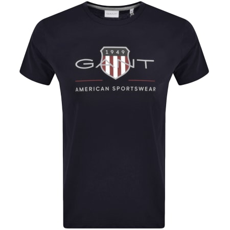Gant Graphic Logo T Shirt Navy Mainline Menswear Australia